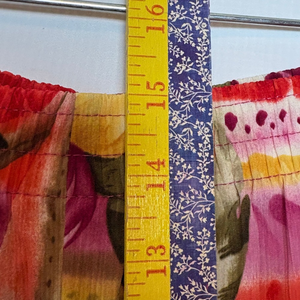 Maggie Sweet Vintage Tropical Floral Plisse Bermuda Shorts Large - Picture 5 of 9